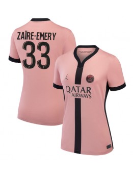 Billige Paris Saint-Germain Warren Zaire-Emery #33 Tredjedrakt Dame 2024-25 Kortermet